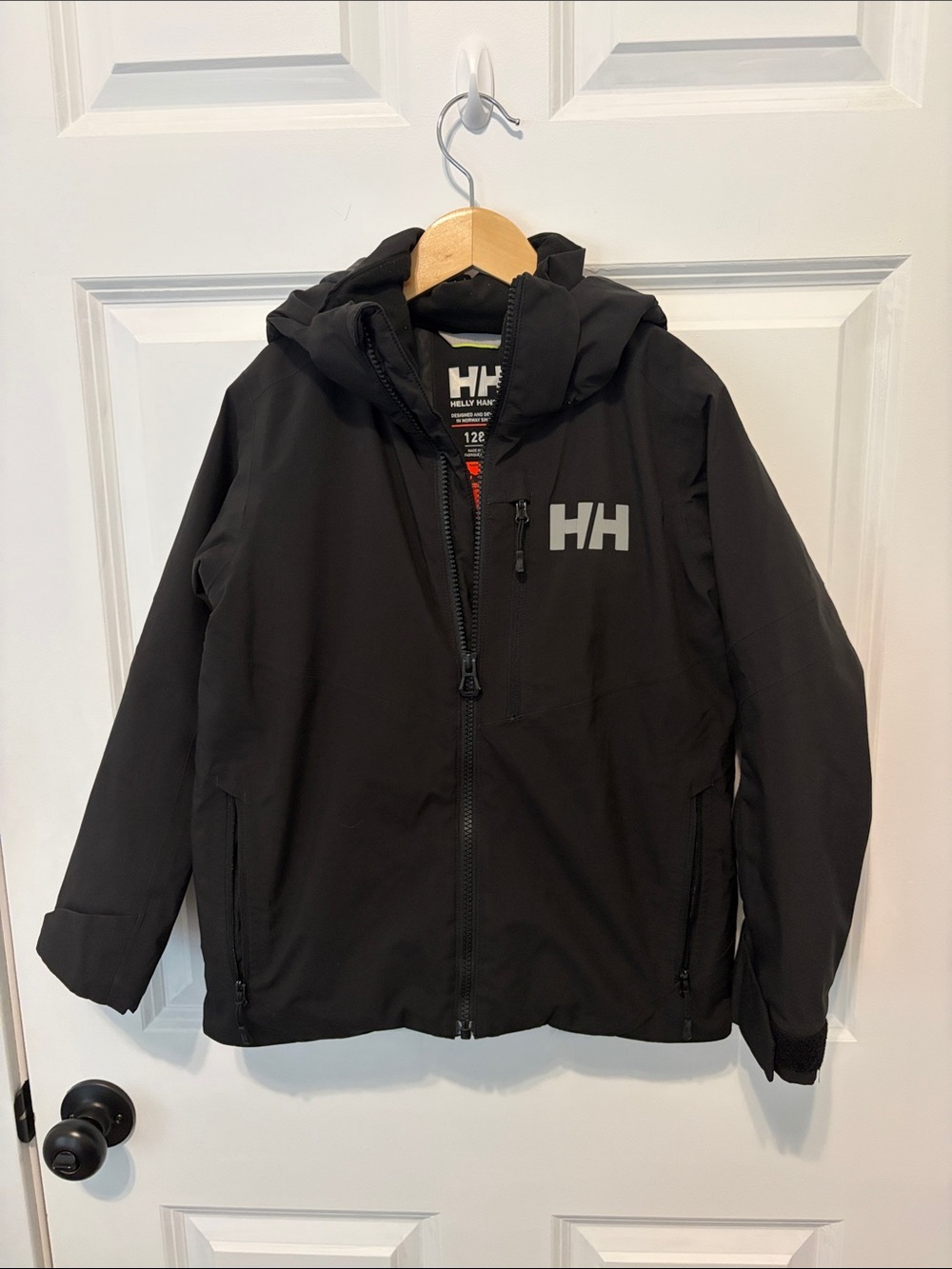 Helly Hansen Black Hooded Ski Jacket